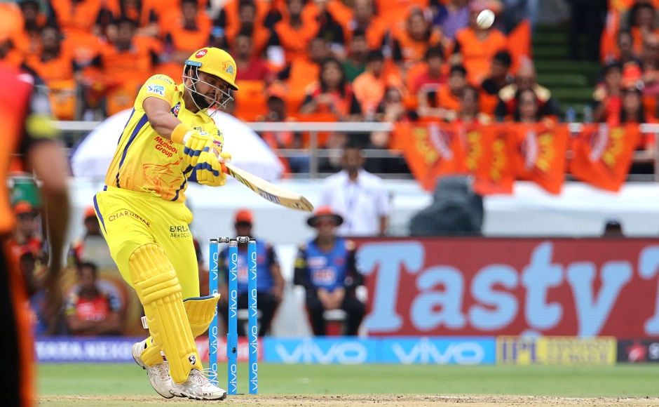 Suresh Raina too played a handy knock of 54 runs. He did not play the role of aggressor on Sunday as the job was to stabilize the innings after CSK were 32 for 2 in the 8th over of the innings. Sportzpics Suresh Raina too played a handy knock of 54 runs. He did not play the role of aggressor on Sunday as the job was to stabilize the innings after CSK were 32 for 2 in the 8th over of the innings. Sportzpics