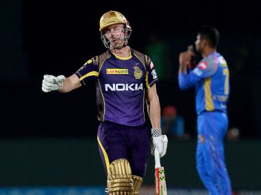 IPL 2018: Kolkata Knight Riders' Chris Lynn seems hampered by lingering shoulder injury, inability to play against spin IPL 2018: Kolkata Knight Riders' Chris Lynn seems hampered by lingering shoulder injury, inability to play against spin