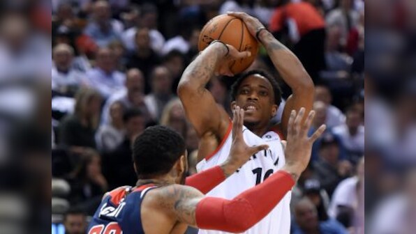 NBA Playoffs: DeMar DeRozan inspires Raptors' rout of Wizards; Celtics stun Bucks to take 2-0 lead in series