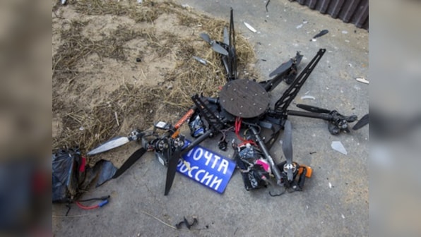 Russian-made drone crashes into a wall while making its maiden parcel delivery journey