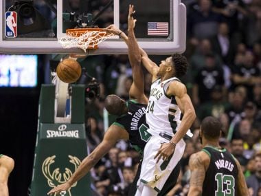 NBA Playoffs: Giannis Antetokounmpo helps Bucks edge Celtics to level series; Spurs down Warriors to stay alive