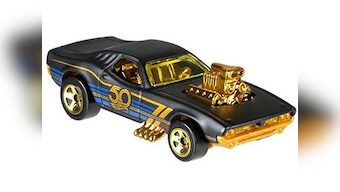 Mattel commemorates the 50th anniversary of Hot Wheels by launching a special black and gold six-car series