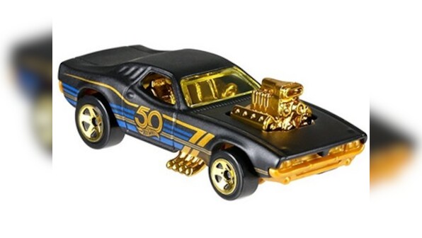 Mattel commemorates the 50th anniversary of Hot Wheels by launching a special black and gold six-car series
