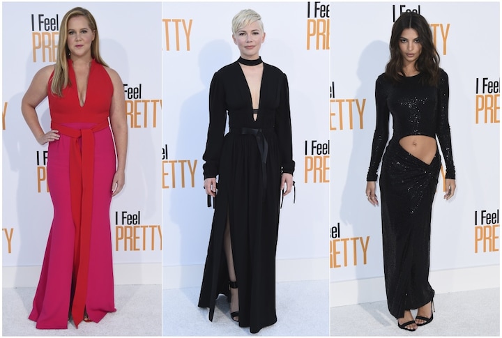 Amy Schumer, Michelle Williams, Emily Ratajkowski attend world premiere of I Feel Pretty in Los Angeles