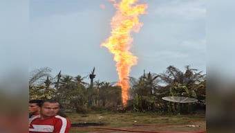 Newly-drilled, unregulated oil well in Indonesia's Aceh province explodes into flames; 15 killed and 40 injured