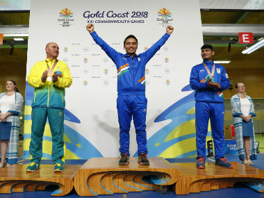 Commonwealth Games 2018: Jitu Rai breaks event record to clinch men's 10m air pistol gold; Om Prakash Mitharval bags bronze Commonwealth Games 2018: Jitu Rai breaks event record to clinch men's 10m air pistol gold; Om Prakash Mitharval bags bronze