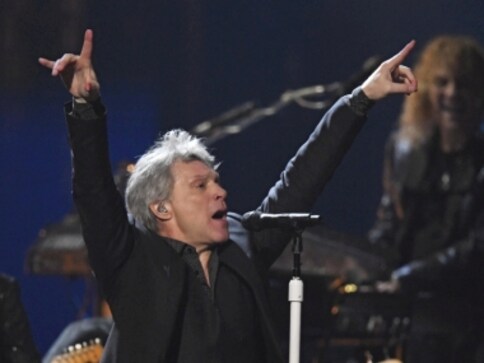 Bon Jovi inducted into Rock & Roll Hall of Fame; band celebrates with ...