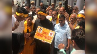 Andhra special status: Arvind Kejriwal meets detained TDP MPs in Delhi, extends support for party's demands