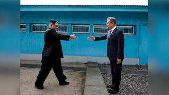 Kim Jong-un meets Moon Jae-in: Long warring neighbours vow 'complete denuclearisation' of Korean peninsula