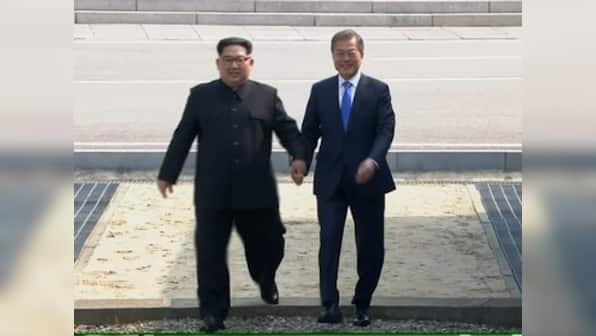 Watch: North Korea's Kim Jong-un crosses over to South for the first time, meets Moon Jae-in