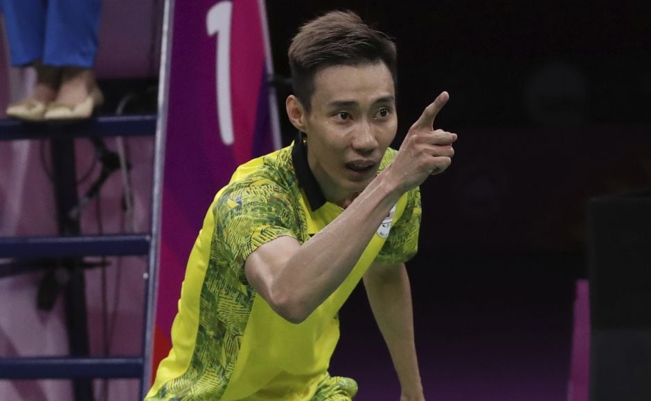 Malaysia's Lee Chong Wei celebrates after defeating India's Srikanth Kidambi during their men's singles badminton final. AP Malaysia's Lee Chong Wei celebrates after defeating India's Srikanth Kidambi during their men's singles badminton final. AP
