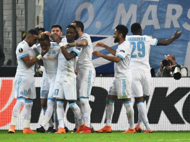 Olympique Marseille registered a comfortable 2-0 win over Red Bull Salzburg in the Europa League semi-final 1st leg. AFP