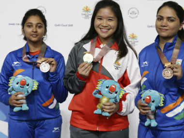 Commonwealth Games 2018: Mehuli Ghosh wins silver in 10 air rifle, Apurvi Chandela bags bronze Commonwealth Games 2018: Mehuli Ghosh wins silver in 10 air rifle, Apurvi Chandela bags bronze