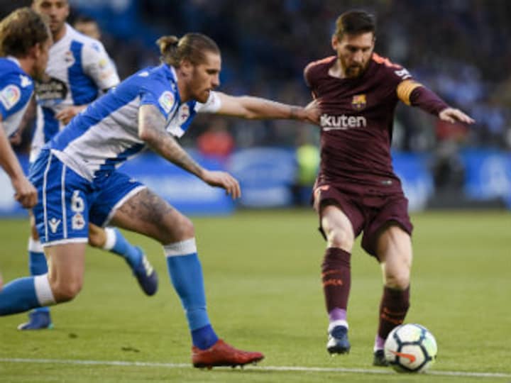 La Liga: Unbeaten Barcelona seal 25th league title after Lionel Messi sinks Deportivo La Coruna with a hat-trick