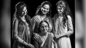 Violin maestro Dr N Rajam, daughter Sangeeta Shankar, granddaughters Ragini and Nandini on their three generation-spanning art