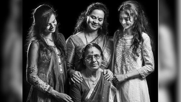 Violin maestro Dr N Rajam, daughter Sangeeta Shankar, granddaughters Ragini and Nandini on their three generation-spanning art