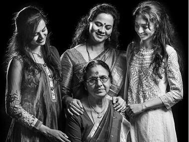 Violin maestro Dr N Rajam, daughter Sangeeta Shankar, granddaughters Ragini and Nandini on their three generation-spanning art