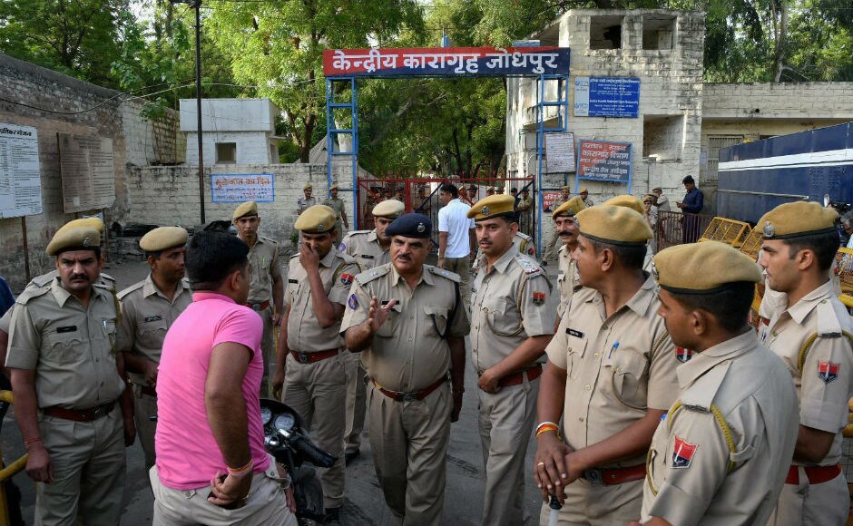 Security personnel stand guard outside Jodhpur Central Jail. A special court in Jodhpur on Wednesday convicted self-styled godman Asaram for raping a minor girl at his ashram in Rajasthan in 2013 and sentenced him to a prison term for life till his natural death. PTI Security personnel stand guard outside Jodhpur Central Jail. A special court in Jodhpur on Wednesday convicted self-styled godman Asaram for raping a minor girl at his ashram in Rajasthan in 2013 and sentenced him to a prison term for life till his natural death. PTI