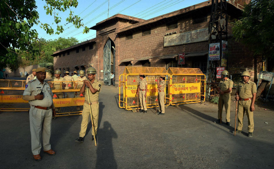 Apprehending threat to law and order from the followers of Asaram, high security was in place in Jodhpur, with prohibitory orders enforced in the city. The Home Ministry had also issued an advisory to Rajasthan, Gujarat and Haryana to step up security/ vigilance to prevent any untoward incident in the wake of court verdict. PTI Apprehending threat to law and order from the followers of Asaram, high security was in place in Jodhpur, with prohibitory orders enforced in the city. The Home Ministry had also issued an advisory to Rajasthan, Gujarat and Haryana to step up security/ vigilance to prevent any untoward incident in the wake of court verdict. PTI
