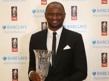 Former Arsenal captain Patrick Vieira 'honoured' to be considered to fill Arsene Wenger's shoes, but says he is happy at MLS Former Arsenal captain Patrick Vieira 'honoured' to be considered to fill Arsene Wenger's shoes, but says he is happy at MLS