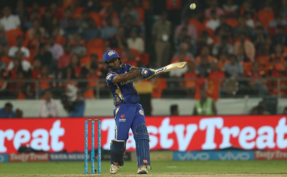 Surya Kumar Yadav (29 off 31) looked the best batsman for Mumbai Indians as he held tight one end when the others kept coming and going. Surya Kumar Yadav (29 off 31) looked the best batsman for Mumbai Indians as he held tight one end when the others kept coming and going.
