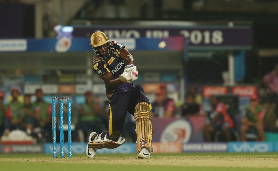 Andre Russell was back to his brutal best, smashing a 12-ball 41 which included 6 sixes and no boundaries. Incidentally, all his sixes came off Mohammed Shami's bowling. Sportzpics Andre Russell was back to his brutal best, smashing a 12-ball 41 which included 6 sixes and no boundaries. Incidentally, all his sixes came off Mohammed Shami's bowling. Sportzpics