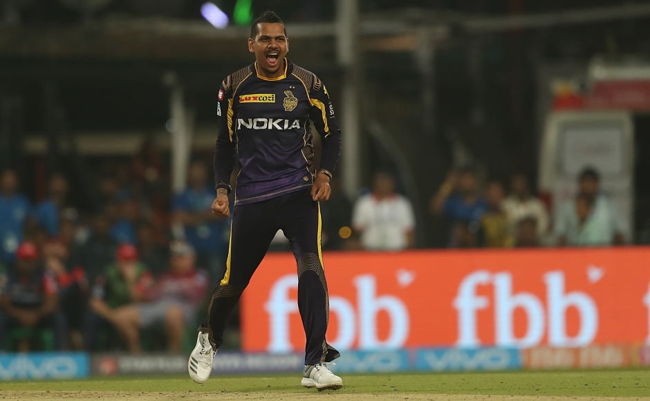 Sunil Narine never let Delhi Daredevils batsmen free their arms. He bowled tight lines in his 3 overs, leaking only 18 runs while picking three important wickets. Sportzpics Sunil Narine never let Delhi Daredevils batsmen free their arms. He bowled tight lines in his 3 overs, leaking only 18 runs while picking three important wickets. Sportzpics