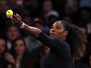 File photo of Serena Williams serving in March 2018. Reuters