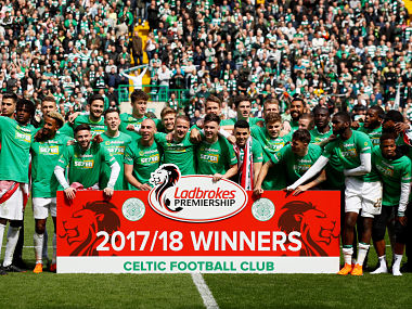Celtic thrash Rangers 5-0 in Old Firm derby to secure seventh successive Scottish League title Celtic thrash Rangers 5-0 in Old Firm derby to secure seventh successive Scottish League title