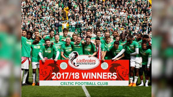 Celtic thrash Rangers 5-0 in Old Firm derby to secure seventh successive Scottish League title