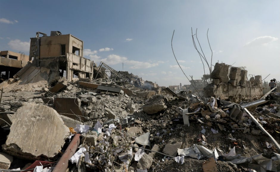 Russian officials condemned the US-led airstrikes, calling the attacks Russian officials condemned the US-led airstrikes, calling the attacks