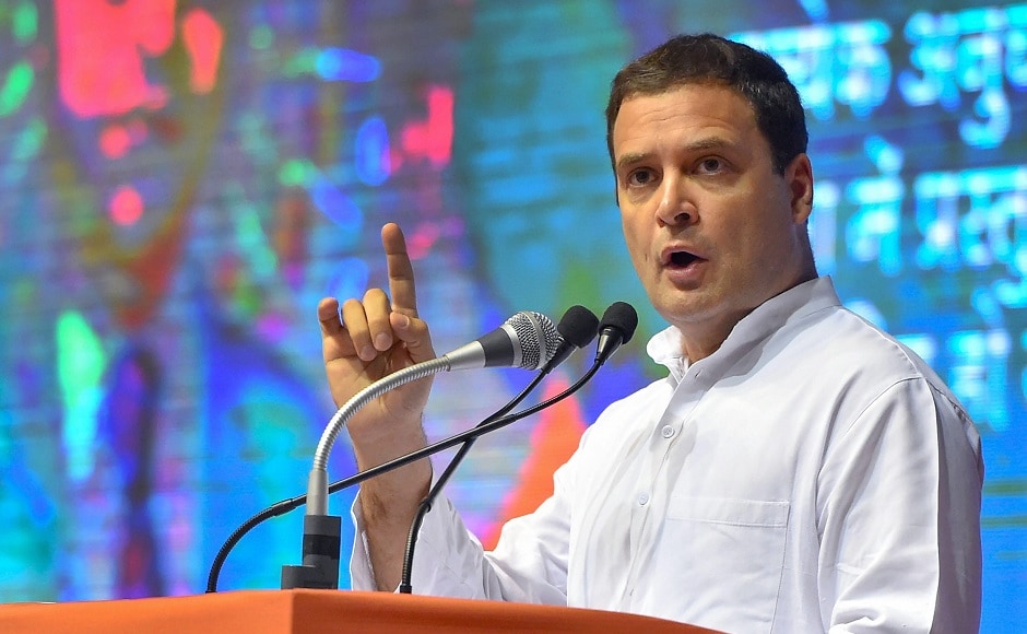 Congress president Rahul Gandhi launched his party's nationwide 'Save the Constitution' campaign on Monday at Delhi's Talkatora stadium. He attacked the Narendra Modi government and said that constitutional values had been endangered under the Modi government. PTI Congress president Rahul Gandhi launched his party's nationwide 'Save the Constitution' campaign on Monday at Delhi's Talkatora stadium. He attacked the Narendra Modi government and said that constitutional values had been endangered under the Modi government. PTI