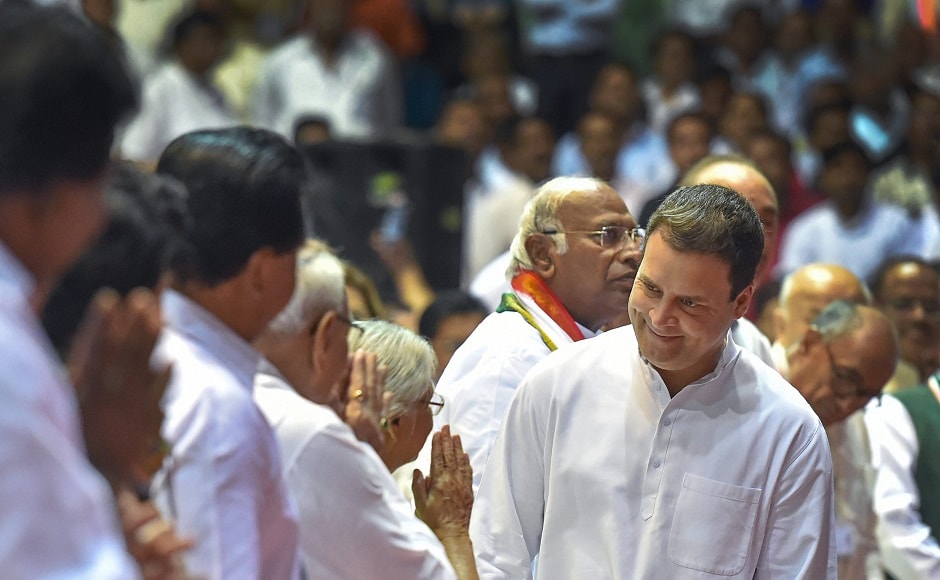 The campaign was attended by senior Congress leaders Ghulam Nabi Azad, Sheila Dixit, Mallikarjun Kharge among others. It will culminate on BR Ambedkar's birth anniversary next year. PTI The campaign was attended by senior Congress leaders Ghulam Nabi Azad, Sheila Dixit, Mallikarjun Kharge among others. It will culminate on BR Ambedkar's birth anniversary next year. PTI