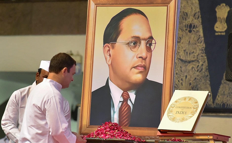 Rahul paid tribute to BR Ambedkar at the launch of the campaign. He said that institutions have been built on the basis of the Constitution, which was given to the country by BR Ambedkar and the Congress. Rahul alleged that people with RSS background were being inducted in these institutions by the BJP-led government. PTI Rahul paid tribute to BR Ambedkar at the launch of the campaign. He said that institutions have been built on the basis of the Constitution, which was given to the country by BR Ambedkar and the Congress. Rahul alleged that people with RSS background were being inducted in these institutions by the BJP-led government. PTI