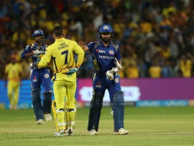 IPL 2018: Rohit Sharma does a captain cool impersonation against MS Dhoni; Ravindra Jadeja makes Robin van Persie proud IPL 2018: Rohit Sharma does a captain cool impersonation against MS Dhoni; Ravindra Jadeja makes Robin van Persie proud