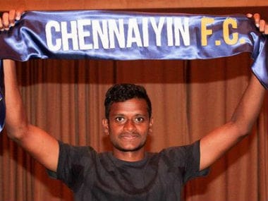 Chennaiyin FC's new signing Sinivasan Pandiyan. Twitter/@ChennaiyinFC