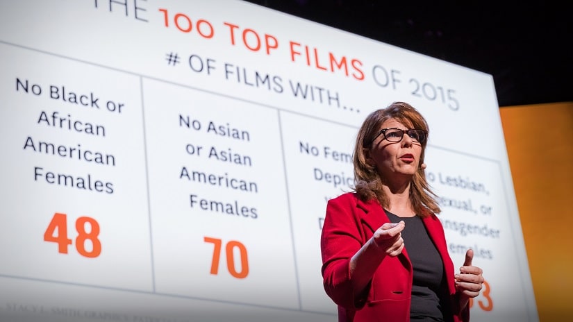 Stacy Smith during a TED talk