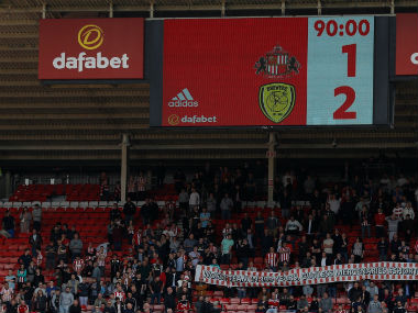 Sunderland relegated to England's third tier for first time in 30 years after defeat against Burton Sunderland relegated to England's third tier for first time in 30 years after defeat against Burton