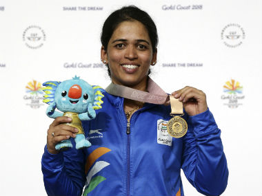 Commonwealth Games 2018: Tejaswini Sawant, Anjum Moudgil bag gold, silver in women's 50m rifle 3 positions event Commonwealth Games 2018: Tejaswini Sawant, Anjum Moudgil bag gold, silver in women's 50m rifle 3 positions event