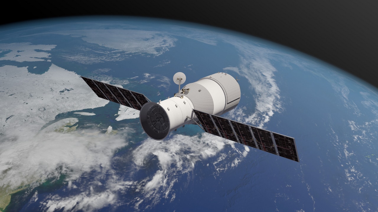 The Chinese Tiangong-1 space station before the fall.
