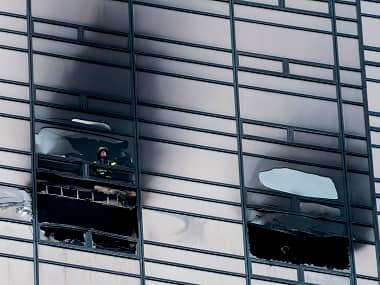 A view of the damaged apartment in Trump Tower in New York. AP