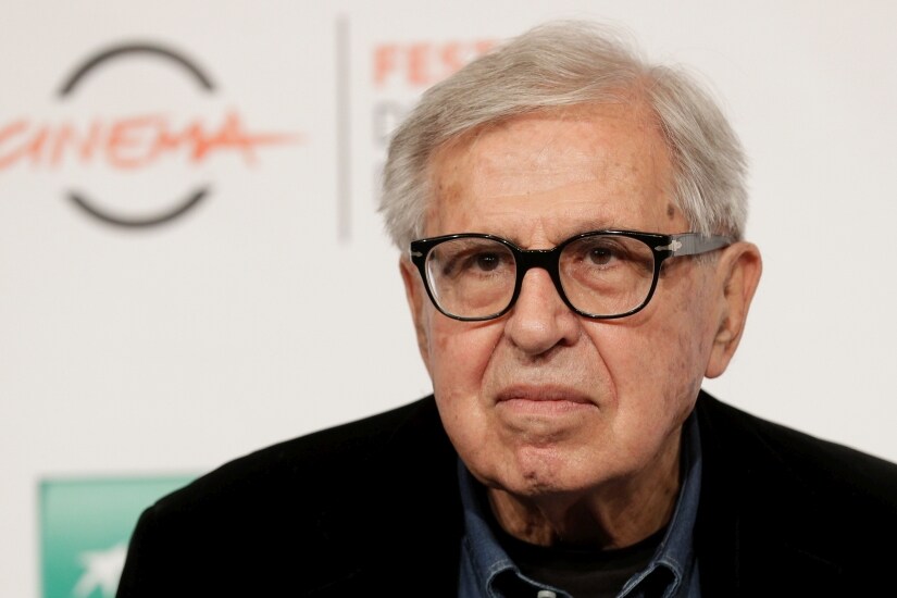FILE - In this Friday, Oct. 27, 2017 file photo, director Paolo Taviani poses during the photo call of the movie "Una Questione Privata", at the 12th edition of the Rome Film Fest, in Rome. Prize-winning Italian film director Vittorio Taviani has died at the age of 88. AP