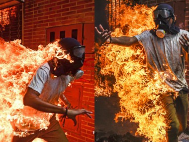 World Press Photo of the Year 2018: Photos of burning Venezuelan protester win top spots World Press Photo of the Year 2018: Photos of burning Venezuelan protester win top spots