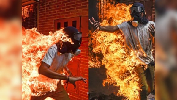 World Press Photo of the Year 2018: Photos of burning Venezuelan protester win top spots