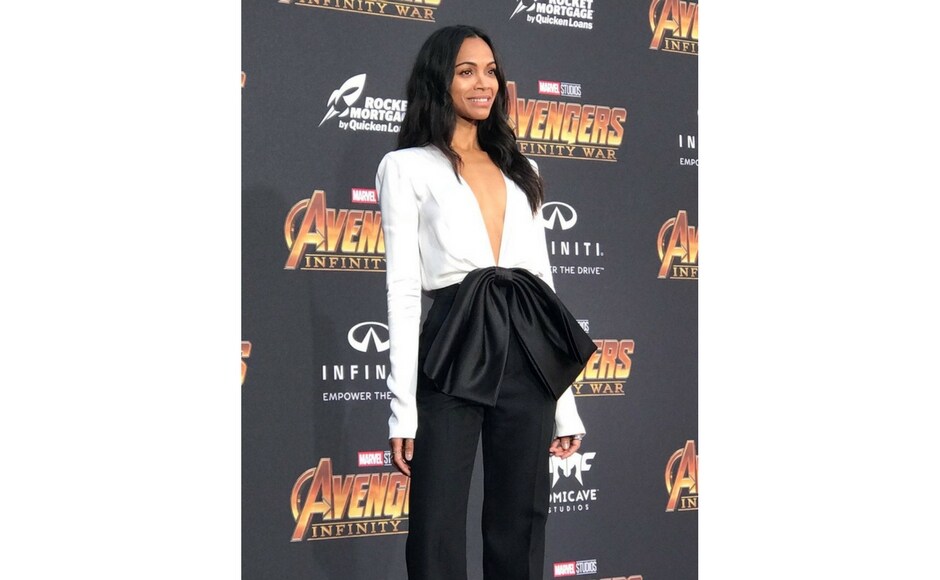 Zoe Saldana attends Avengers: Infinity War world premiere in Los Angeles/Image from Twitter @marvel.
