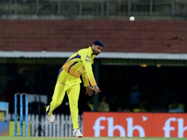 Harbhajan Singh in CSK colours during IPL 2018. Sportzpics