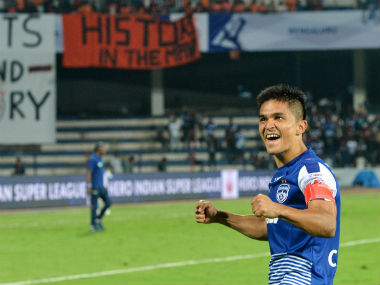 Super Cup 2018: Sunil Chhetri's hat-trick sinks Neroca FC, powers Bengaluru FC to semis Super Cup 2018: Sunil Chhetri's hat-trick sinks Neroca FC, powers Bengaluru FC to semis