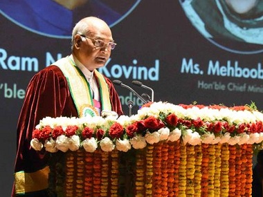 Ram Nath Kovind says India proud of Jammu and Kashmir's people, lauds their commitment towards tolerance Ram Nath Kovind says India proud of Jammu and Kashmir's people, lauds their commitment towards tolerance