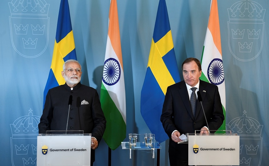 Modi said India and Sweden have agreed to strengthen their defence and security cooperation, including in areas of defence production and cybersecurity. Reuters Modi said India and Sweden have agreed to strengthen their defence and security cooperation, including in areas of defence production and cybersecurity. Reuters