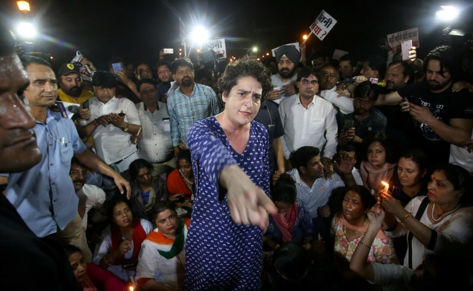 Several people had brought their children as well, but at times, the crowd appeared to be getting out of control. Priyanka Vadra was shoved by some, prompting her to ask people to maintain calm and remember the Several people had brought their children as well, but at times, the crowd appeared to be getting out of control. Priyanka Vadra was shoved by some, prompting her to ask people to maintain calm and remember the